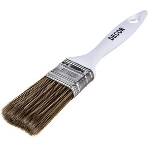 Кисть плоская DECOR PROFI для лака 1.5" 35х15мм, темная синтетическая щетина (12/168)