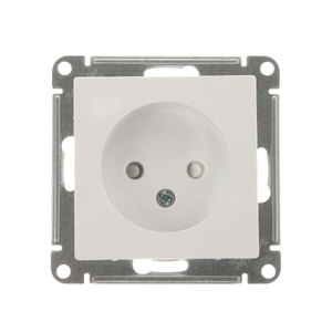 Механизм розетки 1-м (20шт/уп) СП AtlasDesign 16А IP20 без заземл. бел. SchE ANT000141