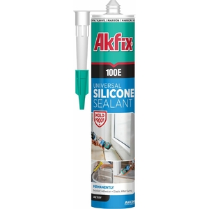 Силикон универсальный AKFIX 100 Е, 280мл прозрачный 24шт