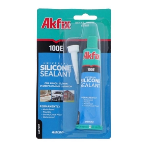 Силикон универсальный AKFIX 100 Е, 50мл белый (Блистер)