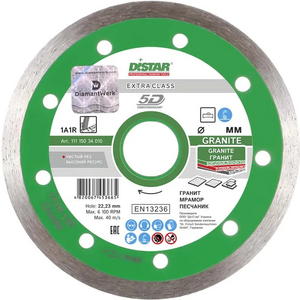 Алмазный диск Distar 1A1R 200x1.6x10x25.4 Granite зеленый