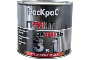Грунт-эмаль Раскрас Белая / 0.9 кг /