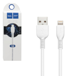 Кабель USB - 8 pin HOCO X20, 1.0м, круглый, 2.1A, силикон, цвет: чёрный (1/30/300)