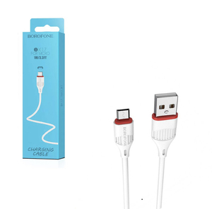 Кабель USB - микро USB Borofone BX17 Enjoy, 1.0м, круглый, 2.0A, ПВХ, цвет: белый(1/648)