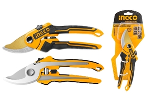 Секатор INGCO INDUSTRIAL 220мм, ручка 2К (12/48)