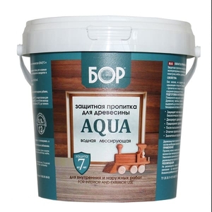 Защитная пропитка для древесины AQUA ОРЕХ / 0,9 кг / БОР