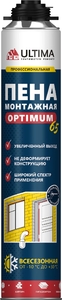 Ultima Pro 65 OPTIMUM, пена монтажная профессиональная, всесезонная, 780 мл