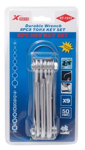 Набор ключей TORX 8 пр складных (T10,T15,T20, T25,T30,T40,T45)