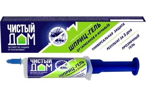 Шприц-гель от тараканов и муравьев "Чистый дом", 20мл