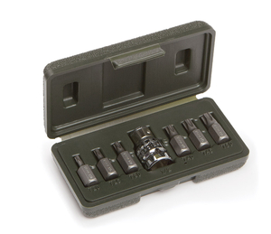 626187 Набор вставок 3/8" Torx 7 предм. (Т20,Т25,Т30,Т40, Т45,Т50,Т55 L=30 мм с переходн. 1/2") ДТ