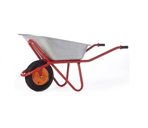 Тачка 1 колесная строительная 110л/200кг  Красная