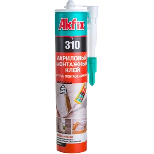 Жидкие гвозди AKFIX 310 акриловый белый, 310мл (24шт)