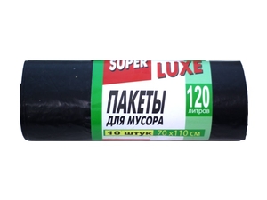 Пакеты для мусора ELITE LUXE 70х110см 120литров/10шт (уп 30шт)