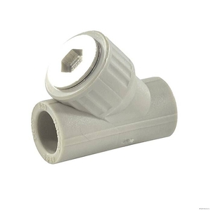 Обратный клапан 20 БЕЛЫЙ PPR косой Valfex
