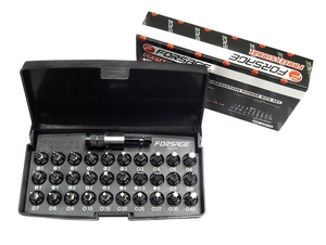 1/4" набор бит с битодержателем 31пр.(PH 0-PH3, PZ1-PZ3, SL4-6.5,H3-6, T5-40-25мм) Forsage