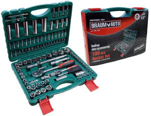 Набор инструмента 108пр. 1/2",1/4" (6-гран.)