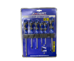 XP-0309 Набор отверток на планке 6 шт., X-PERT
