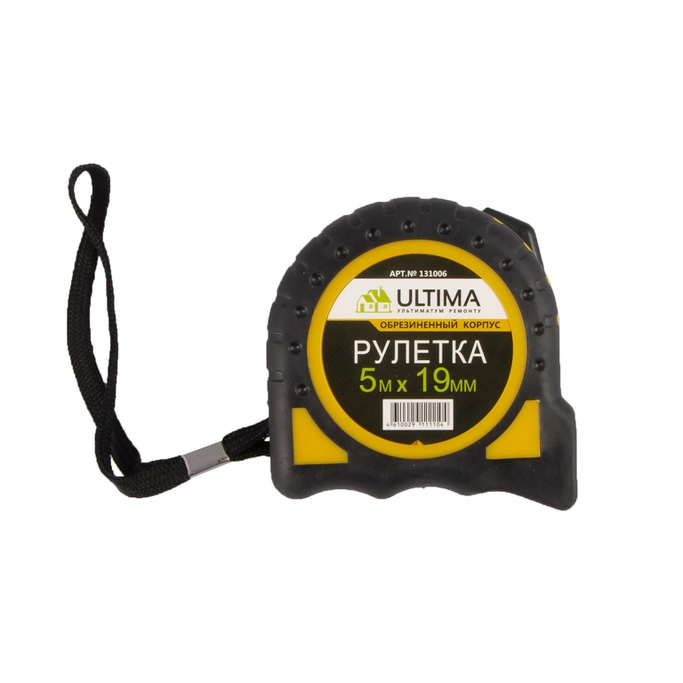 Рулетка Ultima, 3 м х 16 мм, обрезиненный корпус