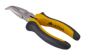 Длинногубцы, Ultima, 180 мм, изогнутые, двухкомпонентные рукоятки