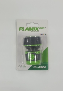 Коннектор быстросъёмный для шланга  3/4" (ABS, TPR, PP, блистер) (240/24 шт)  PLAMIX PRO PL-4525