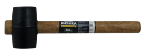 Киянка Ultima, деревянная рукоятка, 340 г, черная резина