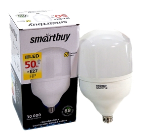 Светодиодная (LED) Лампа Smartbuy-HP-50W/6500/E27 (SBL-HP-50-65K-E27)